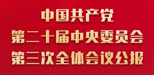 中国共产党第二十届中央委员会第三次全体会议公报